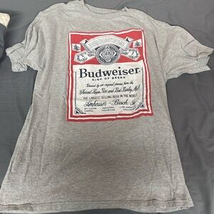 Men’s gray Budweiser T-shirt size large
